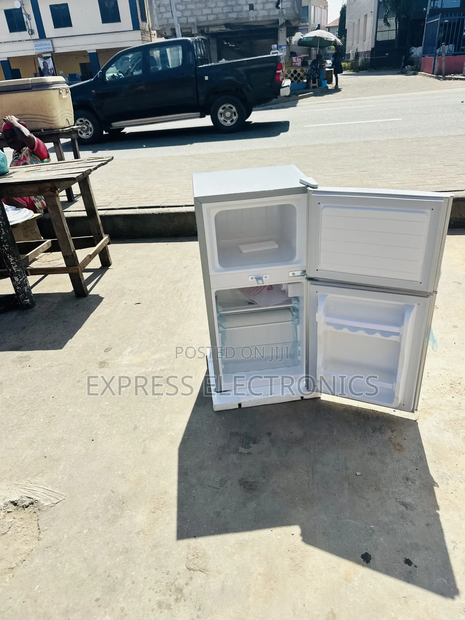 Lock and Key Double Door Table Top Galaxy Fridge