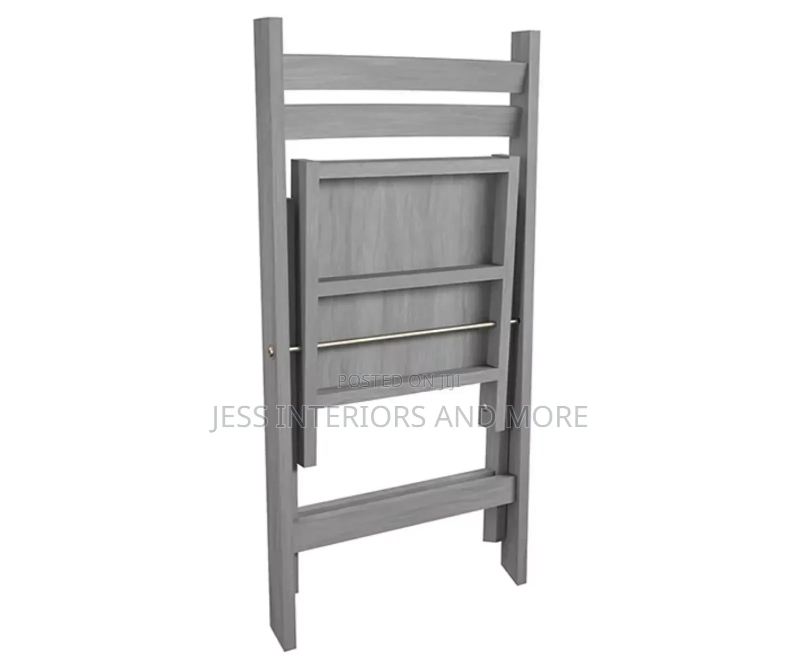 Gray 5-Piece Folding Wood Dining Set