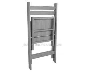 Gray 5-Piece Folding Wood Dining Set
