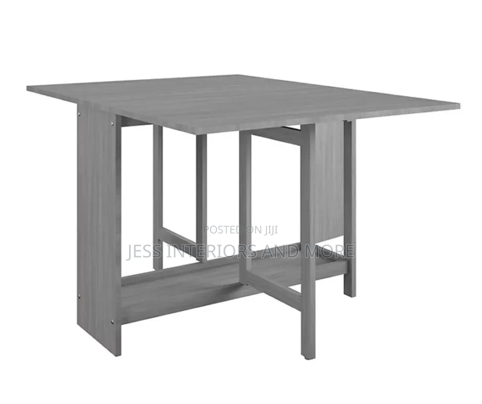 Gray 5-Piece Folding Wood Dining Set