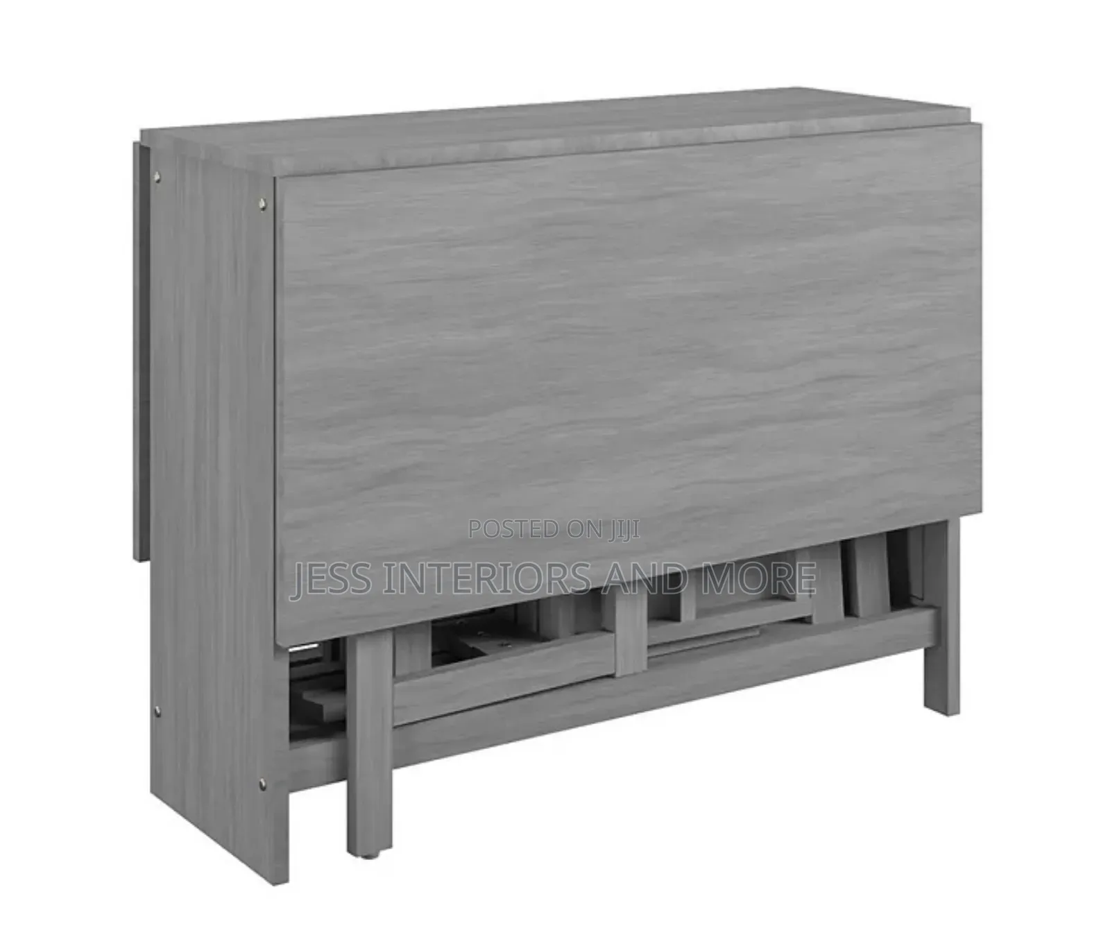 Gray 5-Piece Folding Wood Dining Set