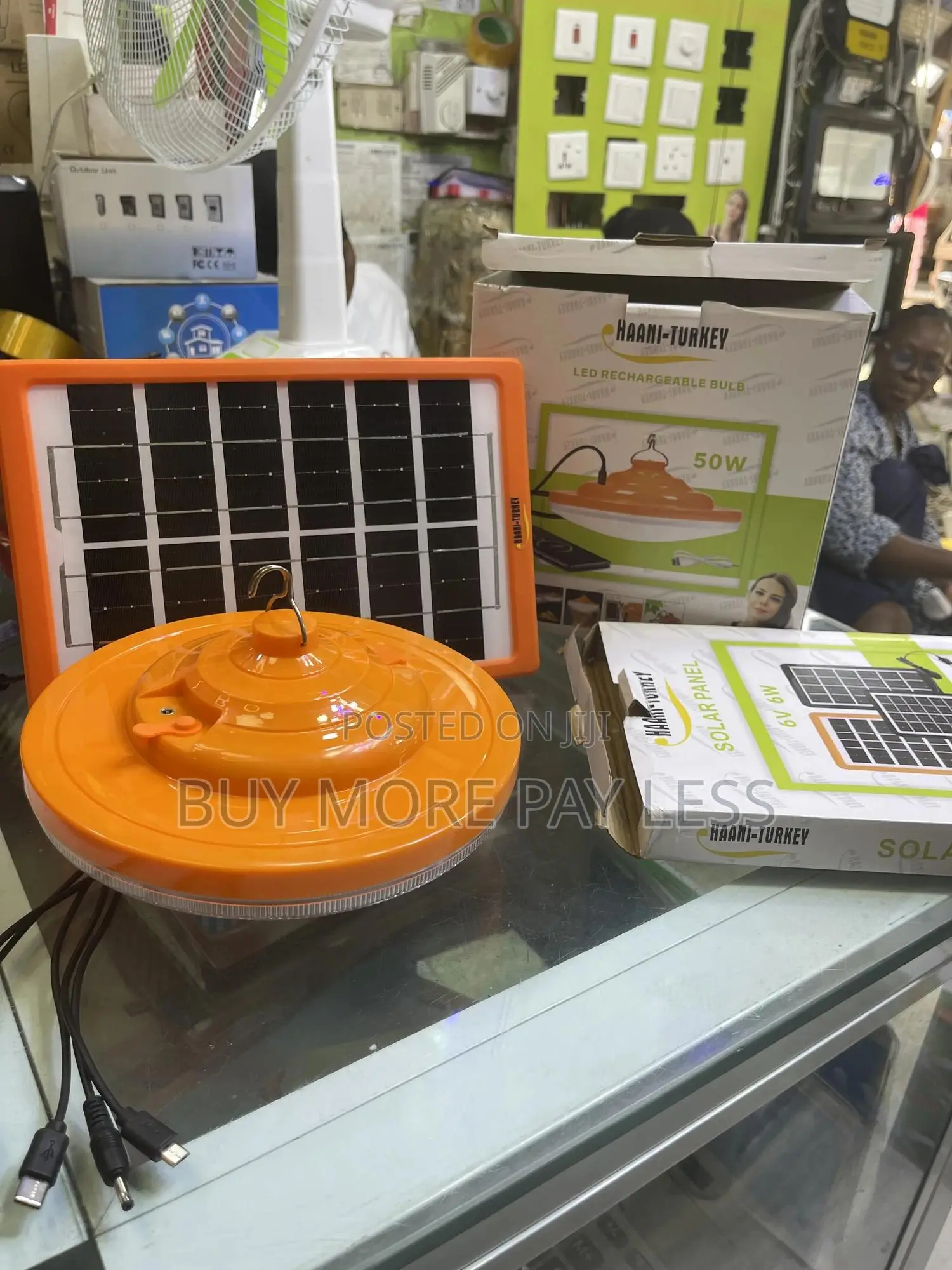 50watts Solar Chargeable UFO BULB Complete With Solar Panel