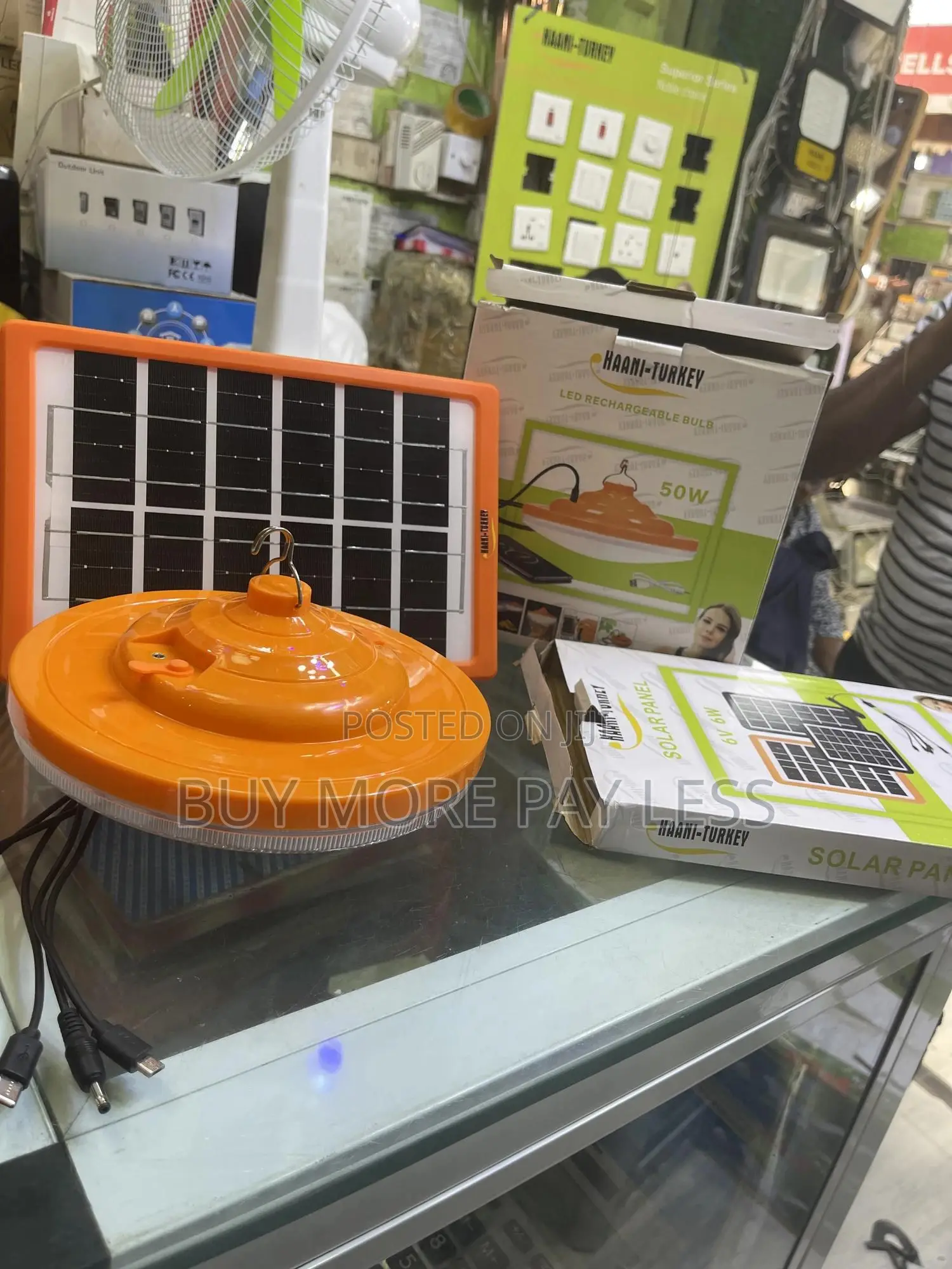 50watts Solar Chargeable UFO BULB Complete With Solar Panel