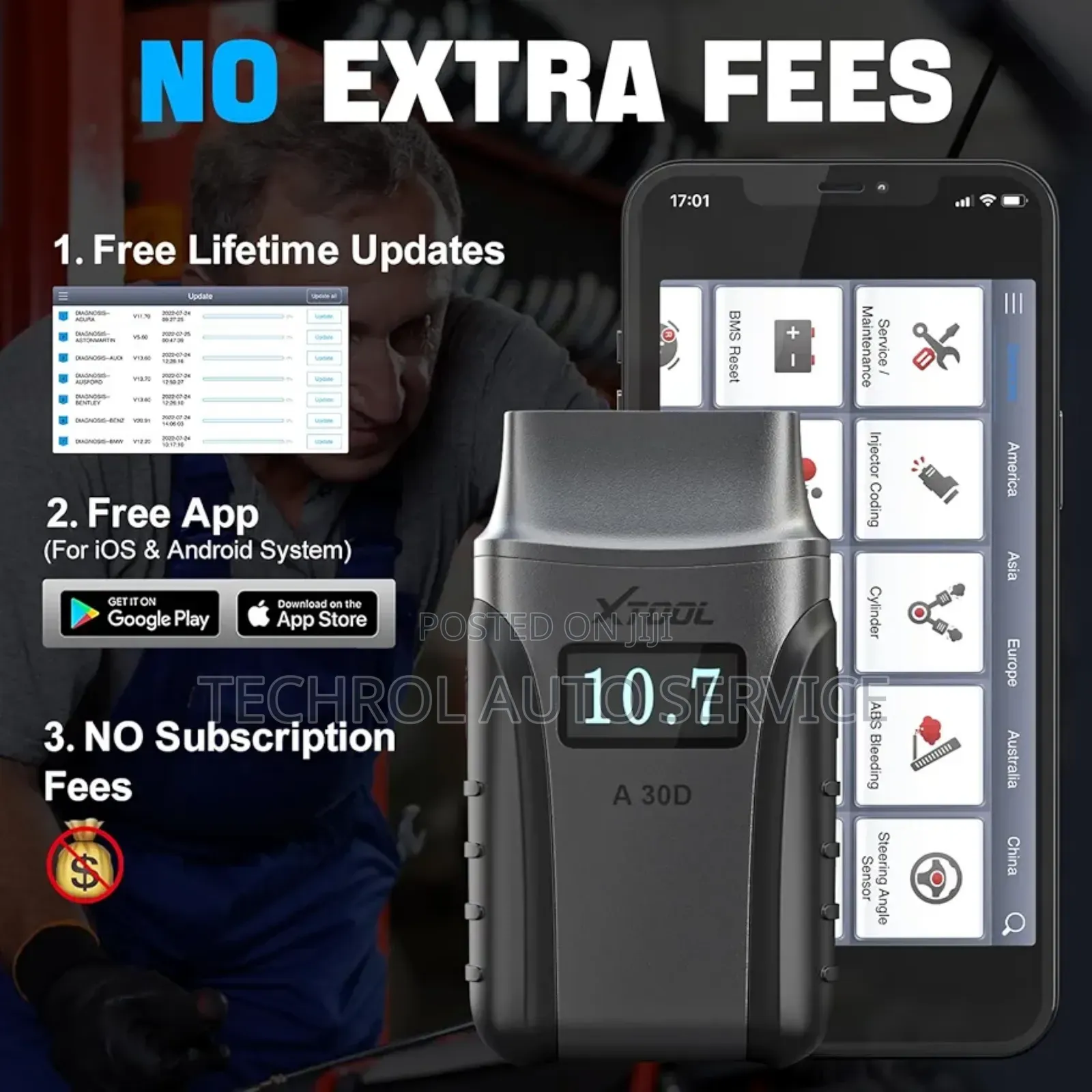 Xtool Anyscan A30D Wireless Bidirectional Scan Tool.