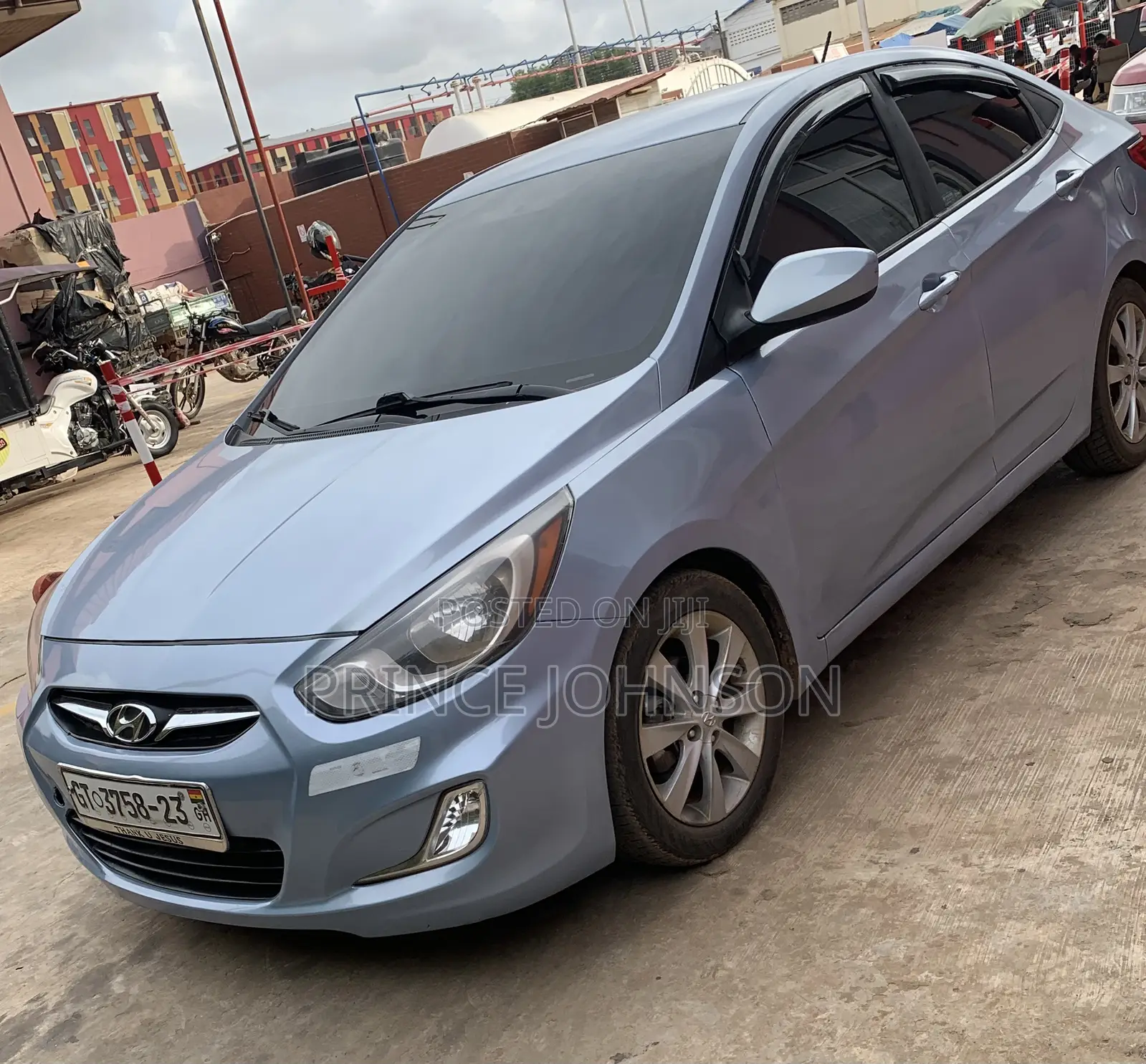 Blue Hyundai Accent for Rent