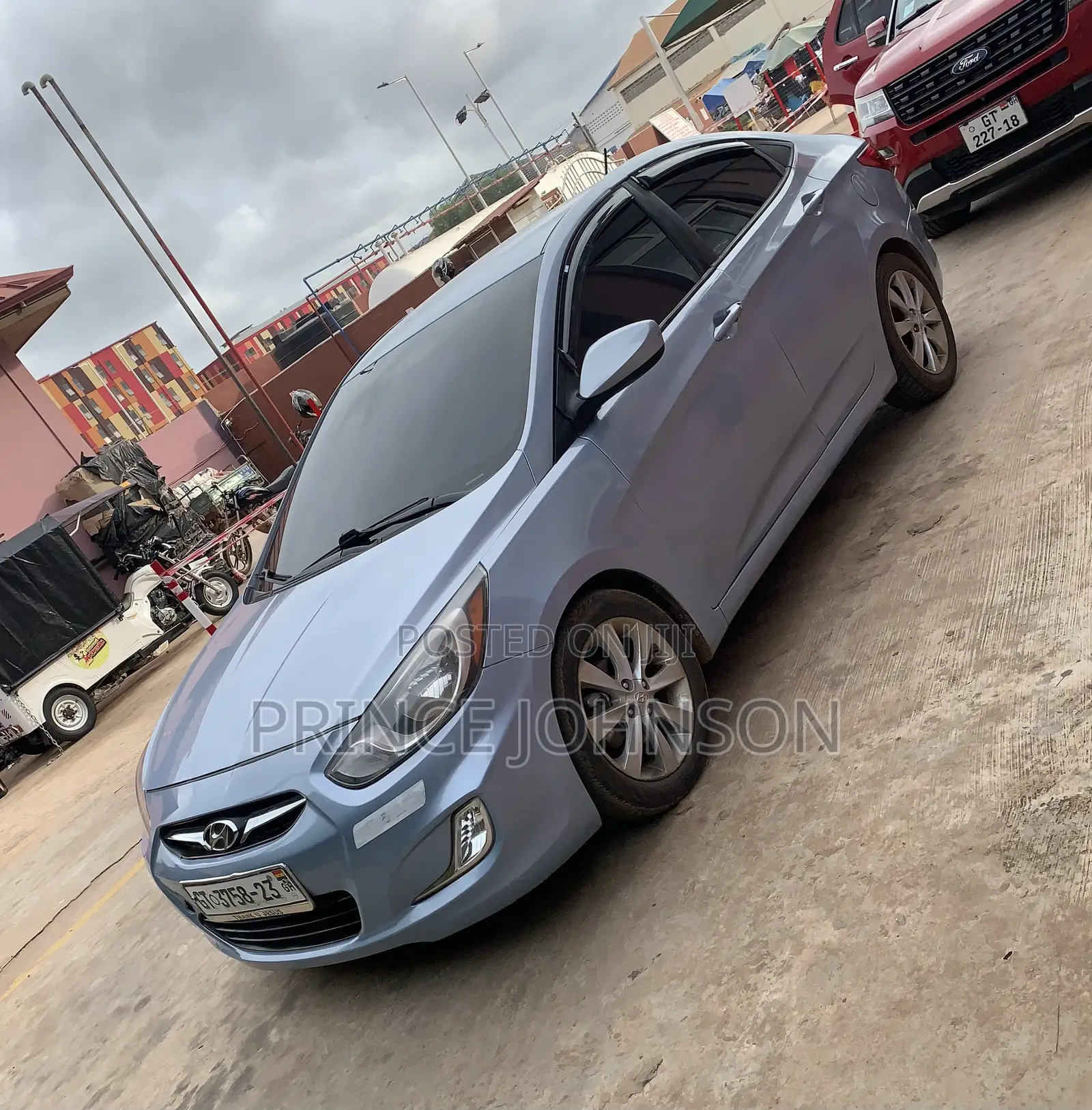 Blue Hyundai Accent for Rent