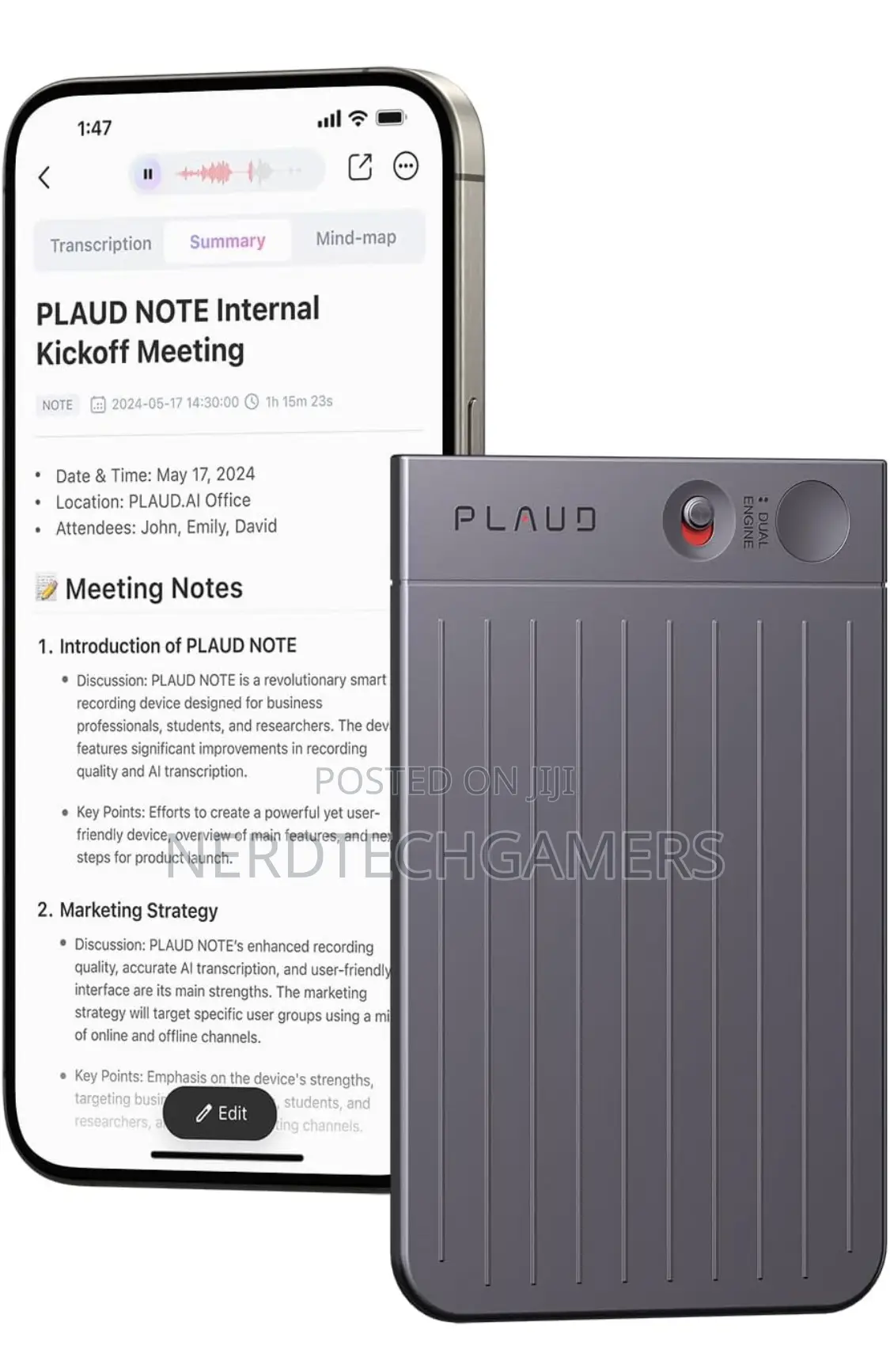AI Voice Recorder, PLAUD Note Voice Recorder , App Control,