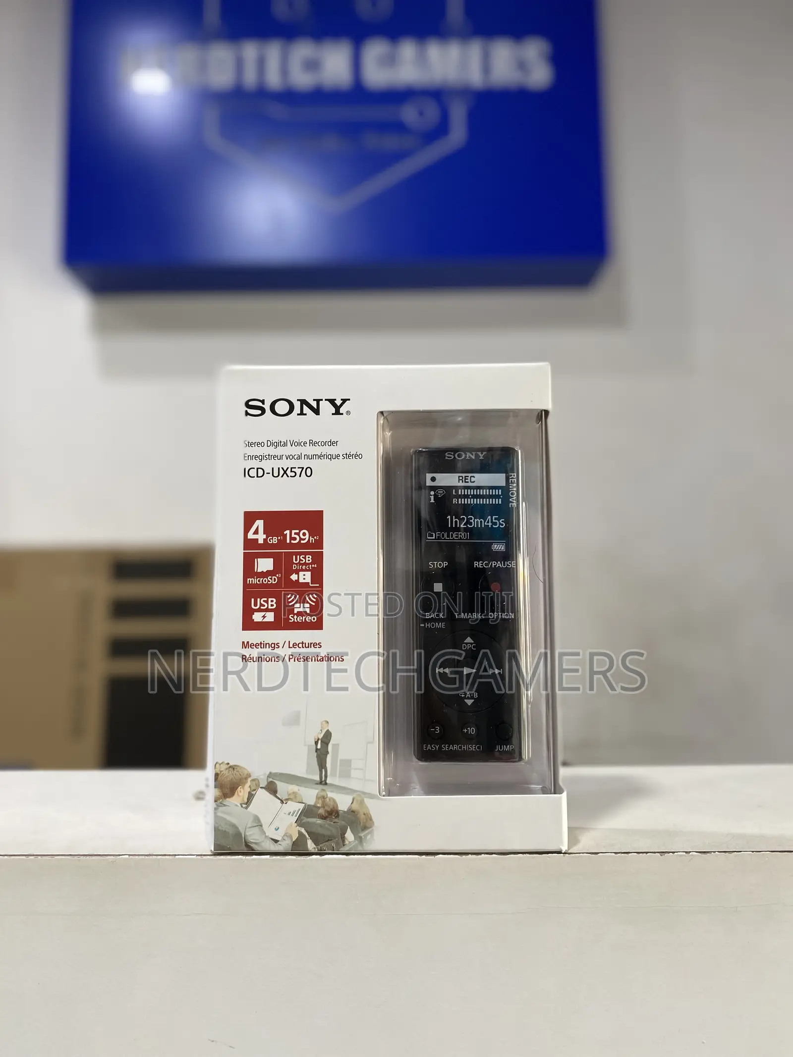 Sony ICD-UX570 Digital Voice Recorder, ICDUX570BLK, Usb