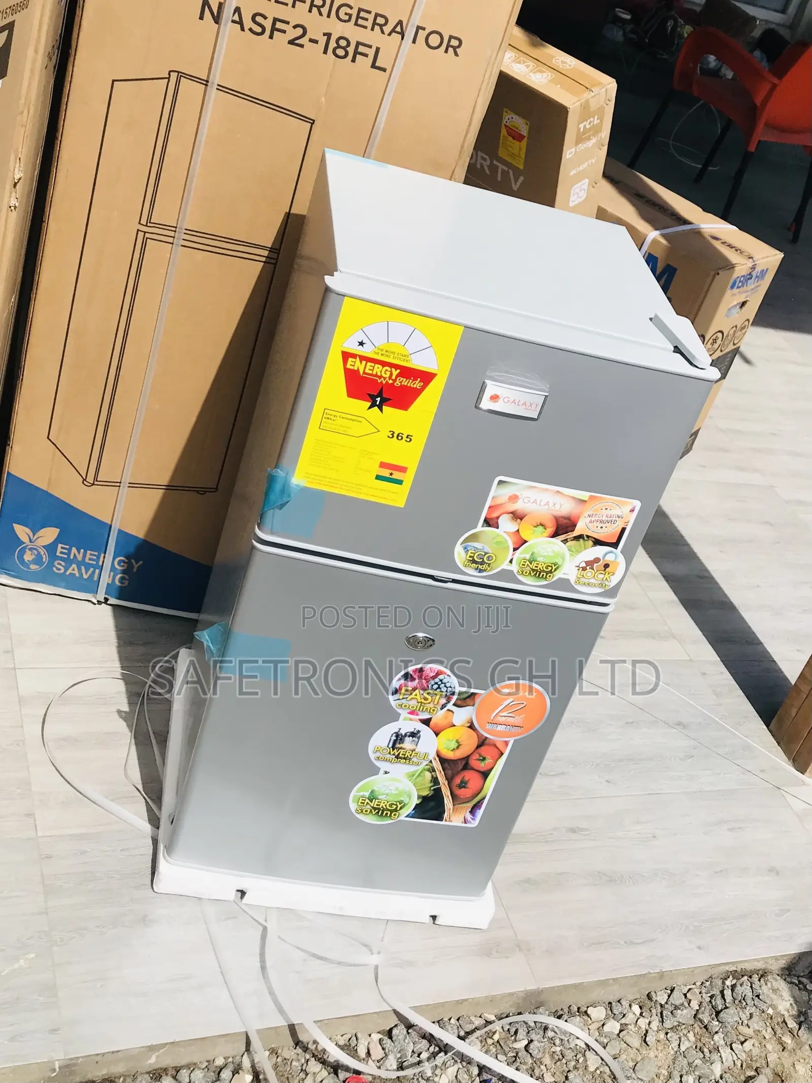 Lockable Topfreezer Galaxy Gray : 2 Doors Tabletop Fridge 