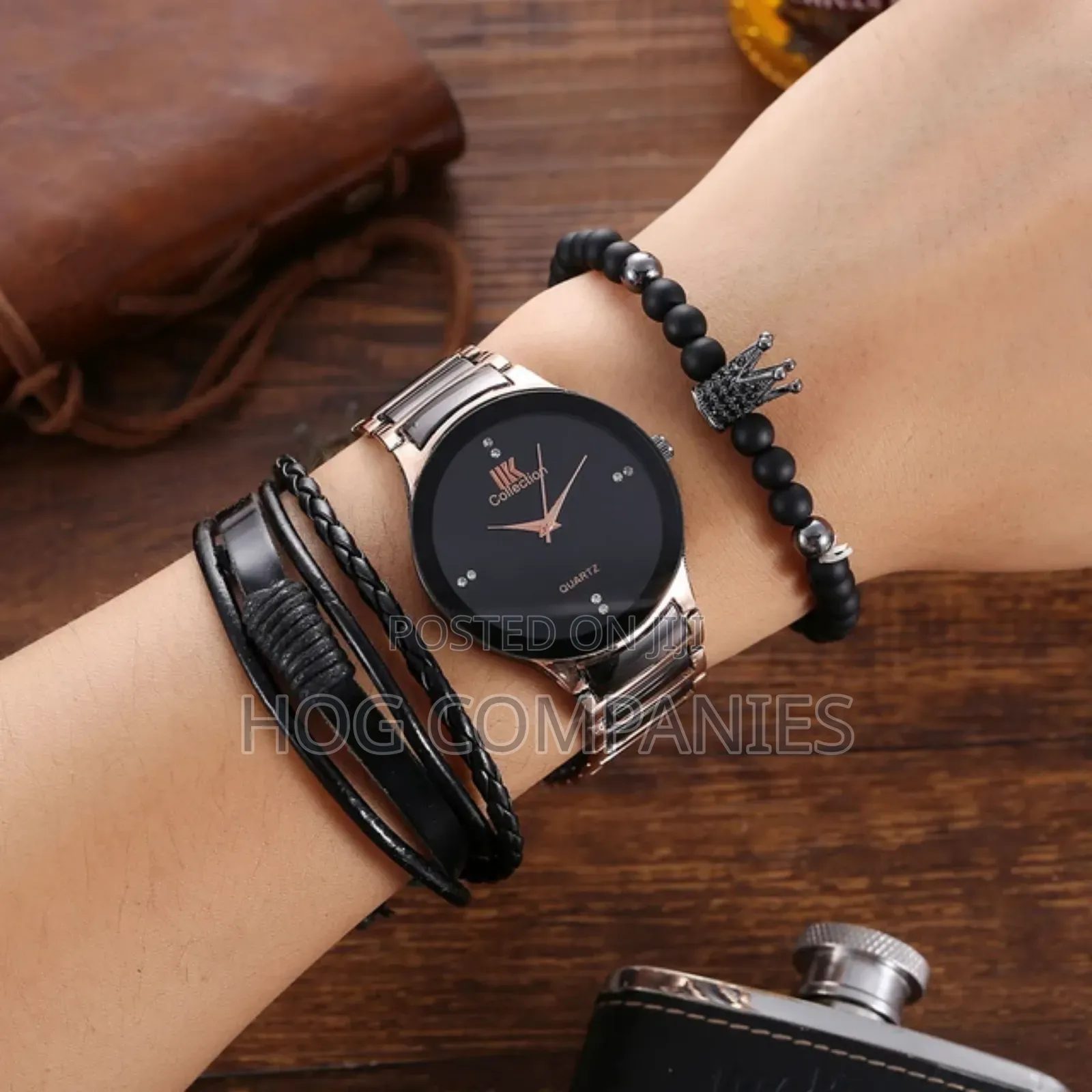 5pcs Men's Watch Bracelet Valentine Gift Set Package