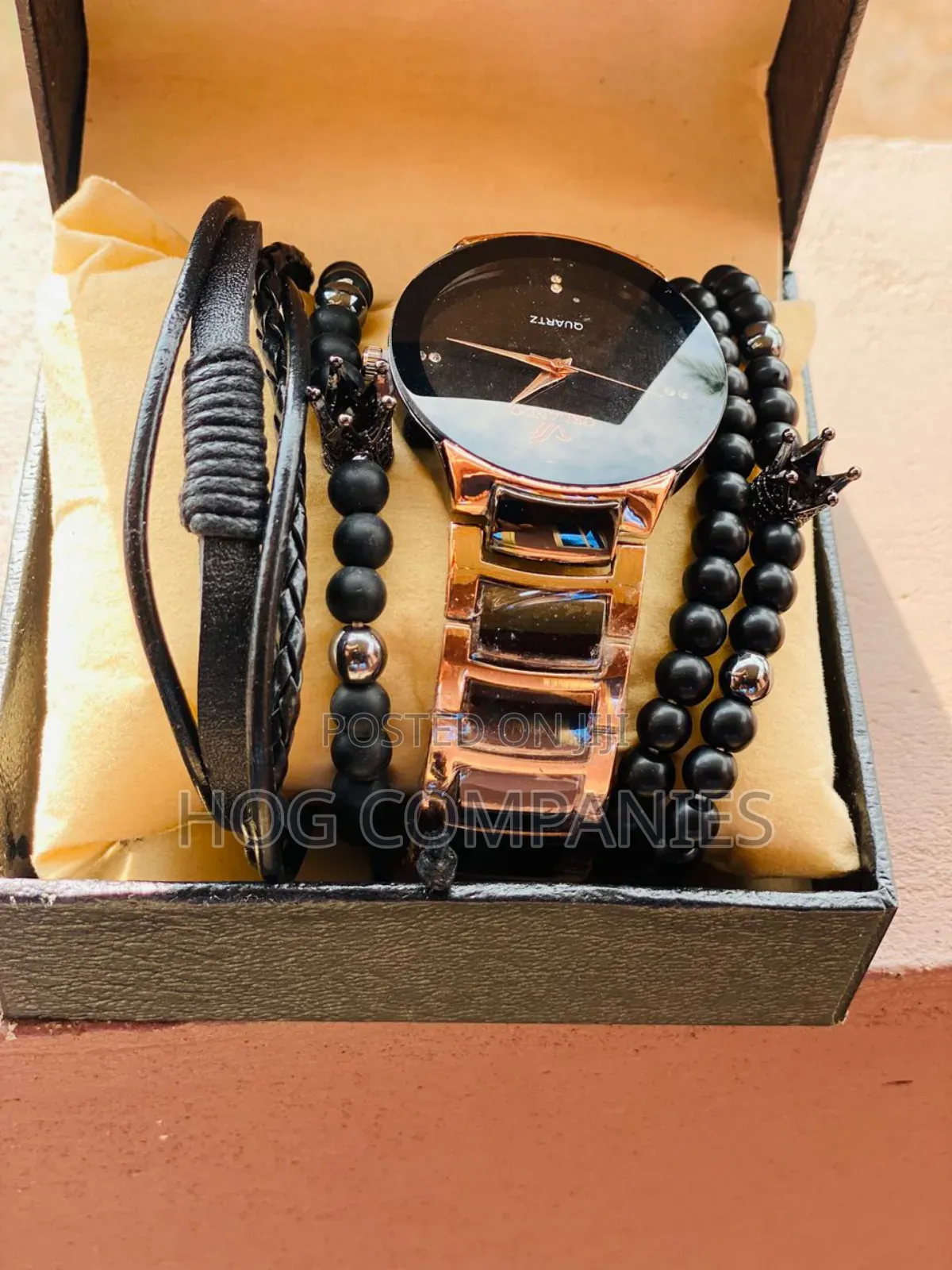 5pcs Men's Watch Bracelet Valentine Gift Set Package