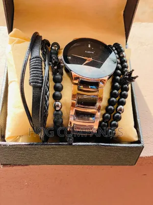 5pcs Men's Watch Bracelet Valentine Gift Set Package