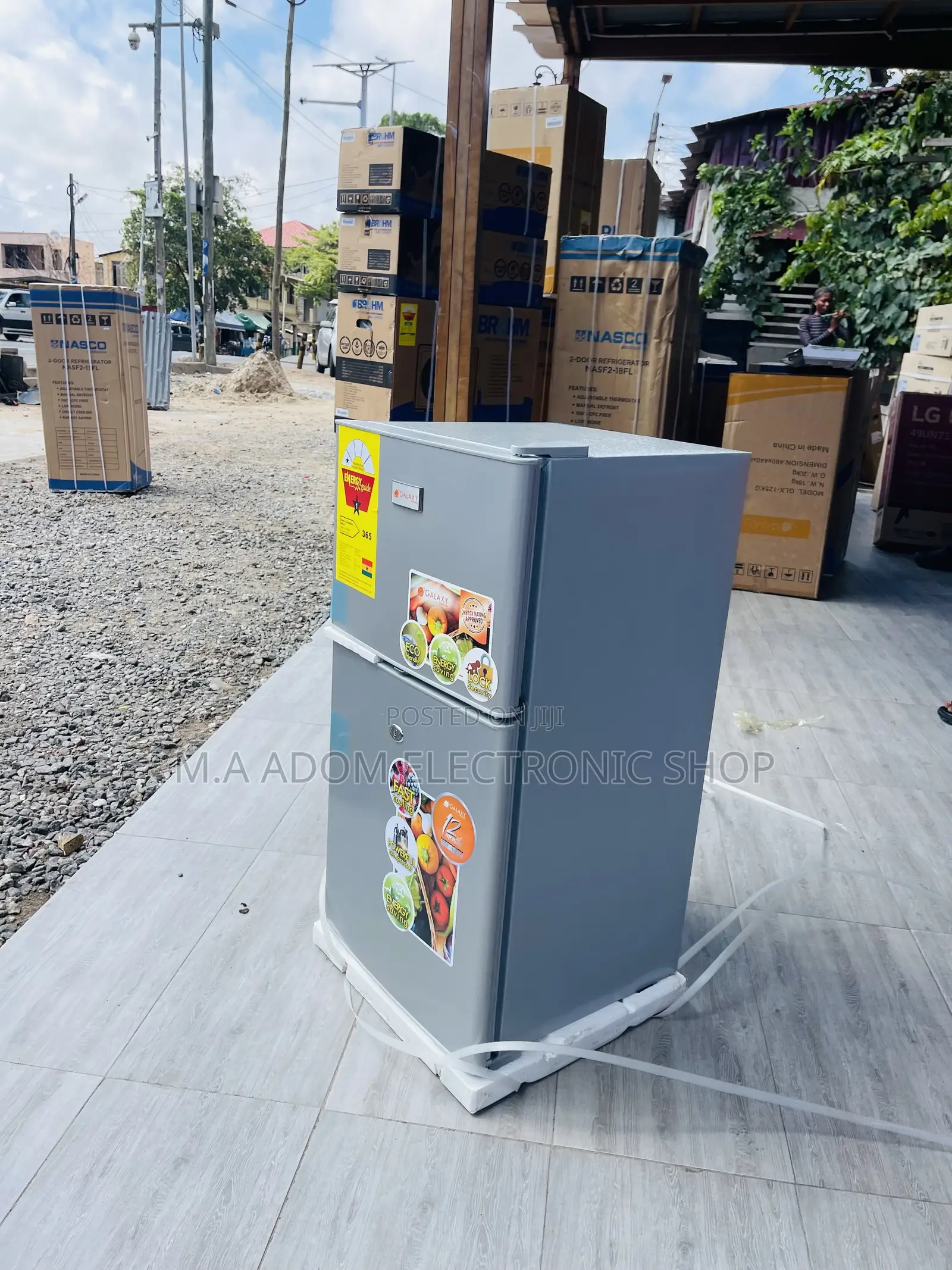Durable and Affordable Galaxy Double Door Table Top Fridge.