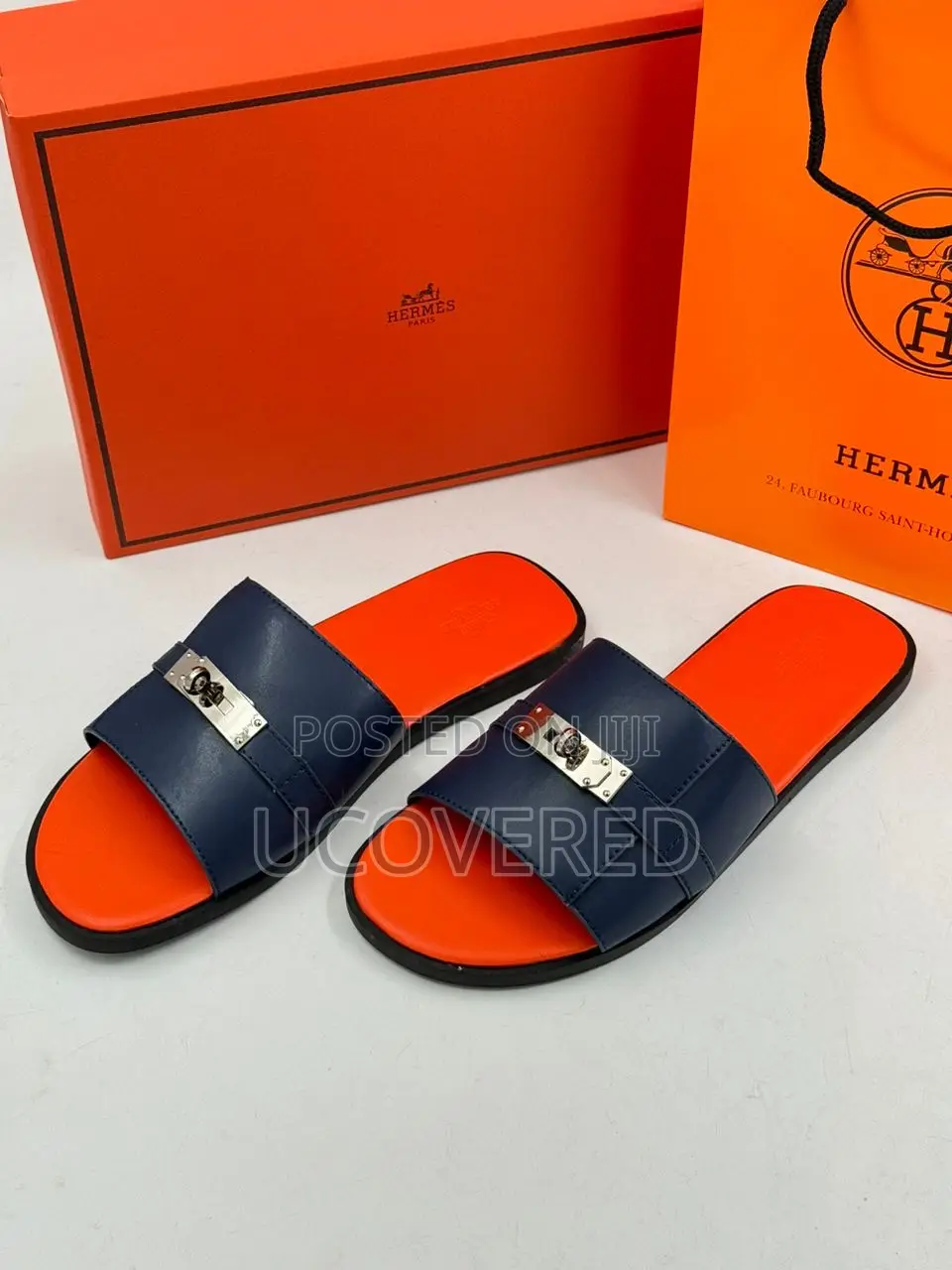 Hermes High Quality Leather Slippers