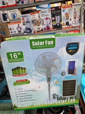Rechargeable 16” Inches Solar Fan