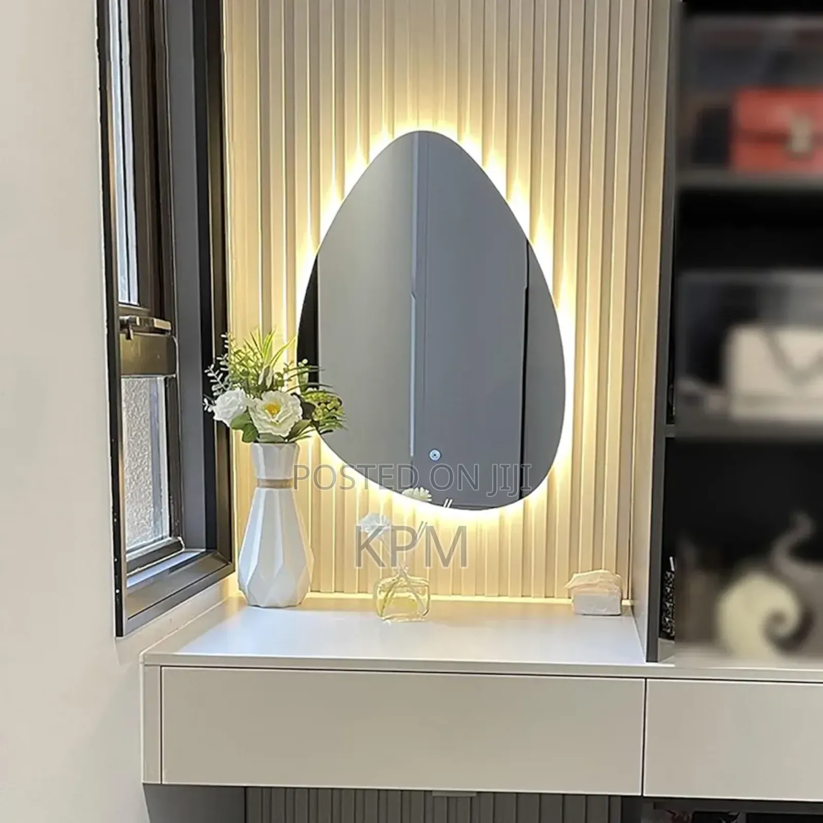 Irregular LED Vanity Bathroom Mirror Wall Mount