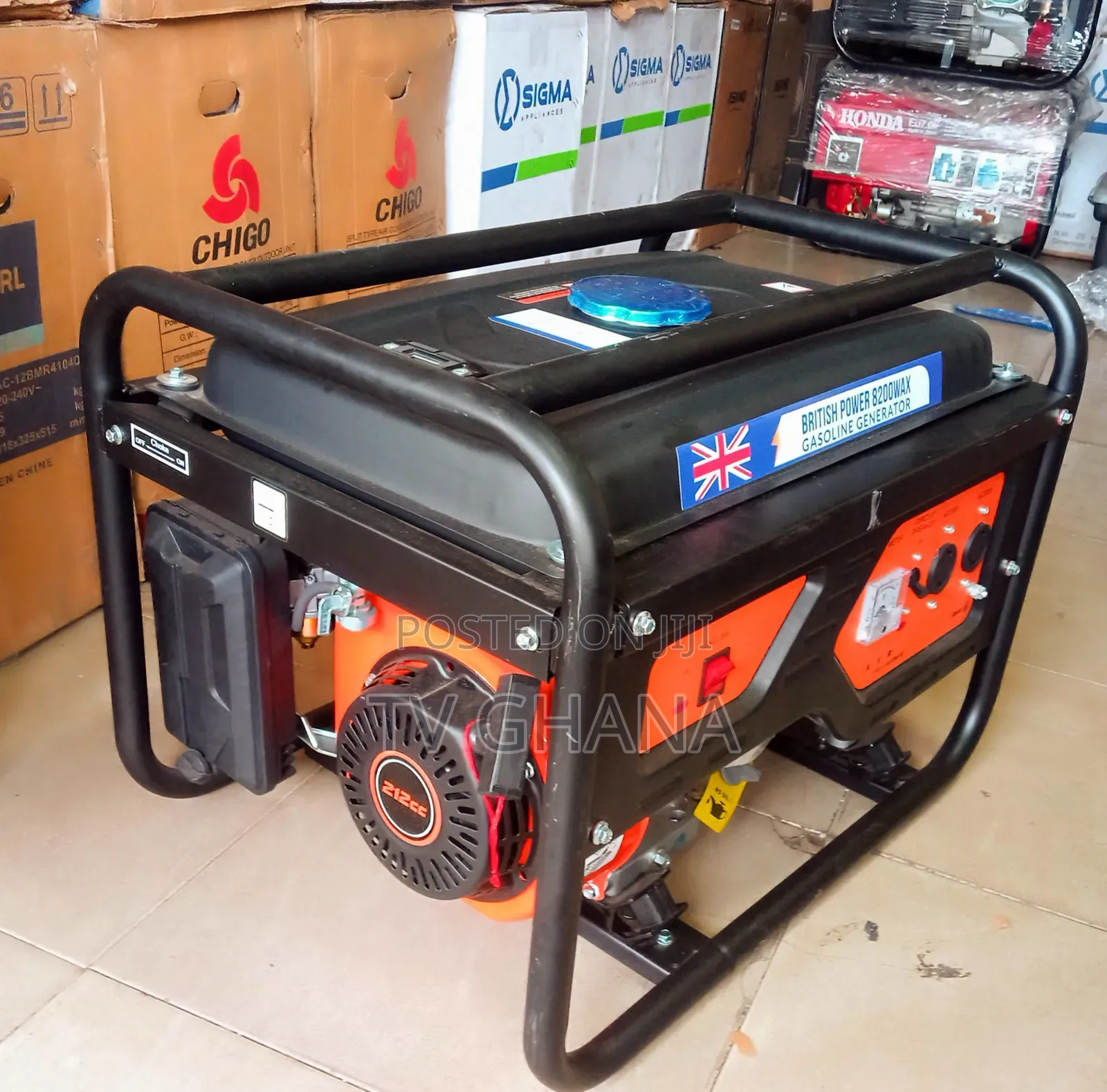 British Power Generator 8200wax Petrol Generator Normal Pull