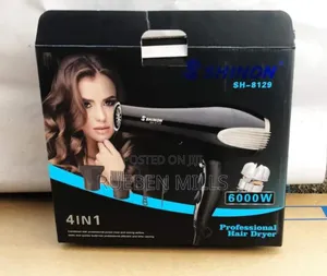 6000w Shinon Sh8129 High Quality Plastic Material Hair Dryer