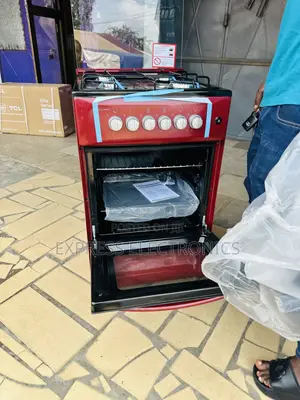 Flame and Bake With Volcano Red Gas Cooker 4burner 50/50
