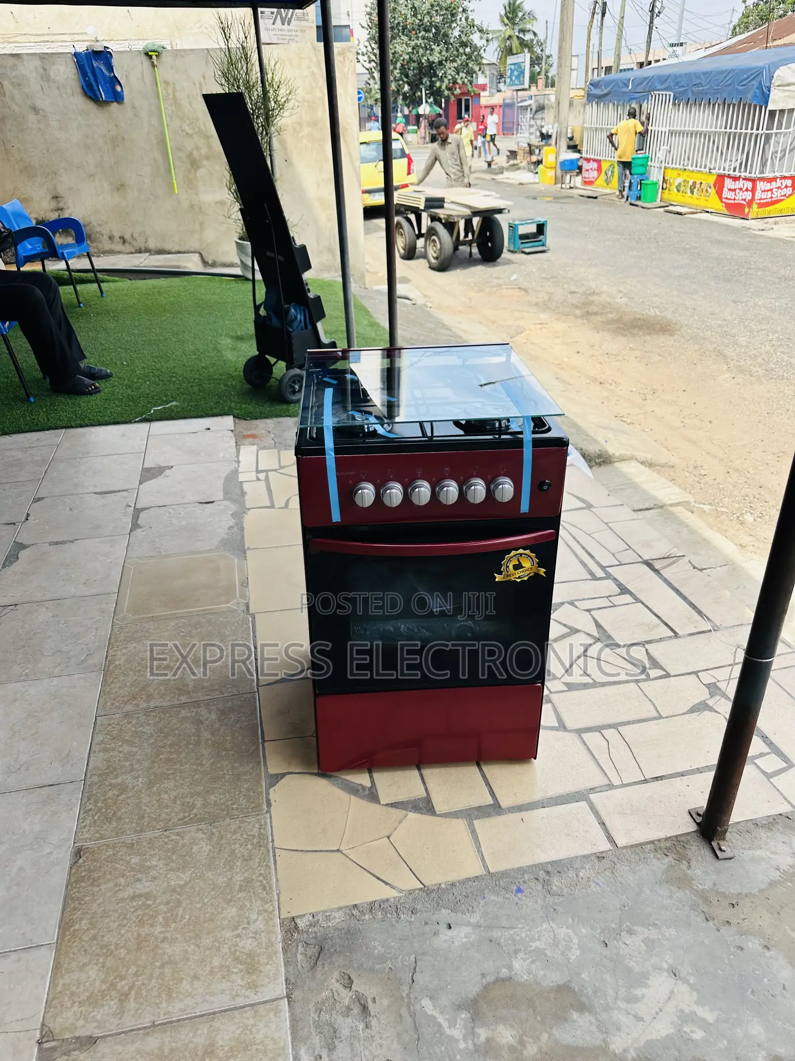 Gas Genius Red Gas Cooker Oven 4burner 50/50