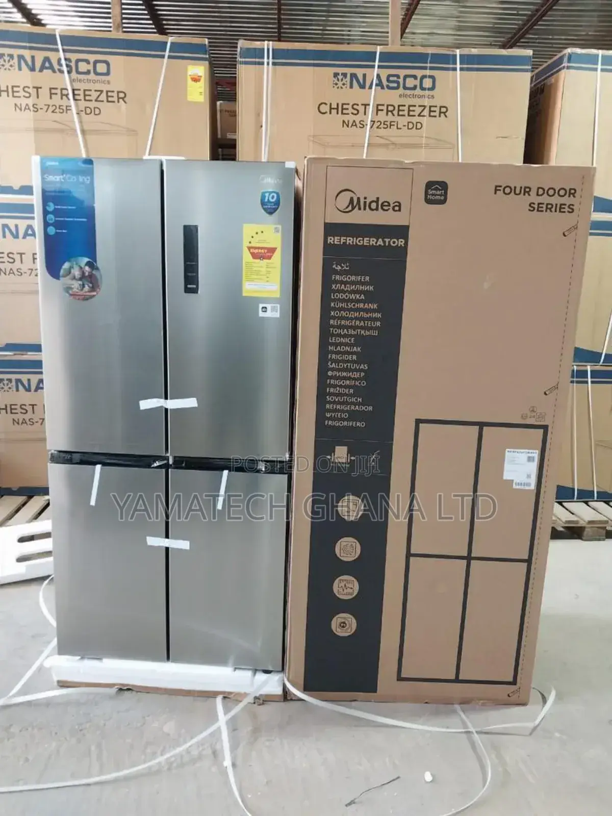 Midea Fridge French Door (4 Doors) 470 Litre Silver