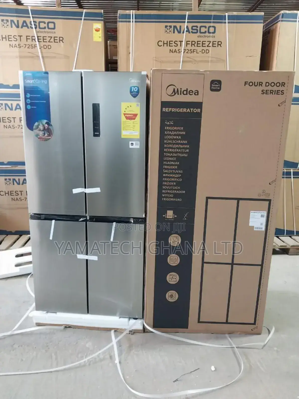 Midea Fridge French Door (4 Doors) 470 Litre Silver