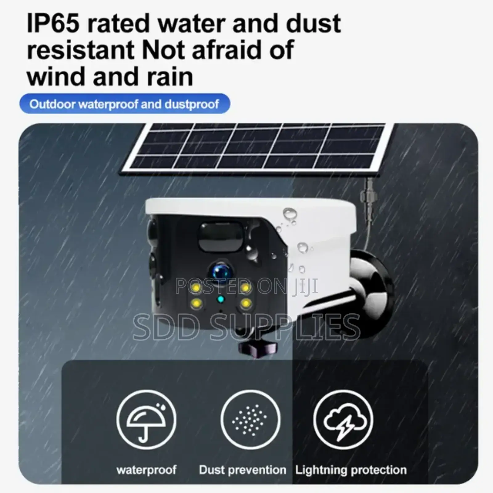 Durable Battery And Large Panel Solar Sim Security Camera