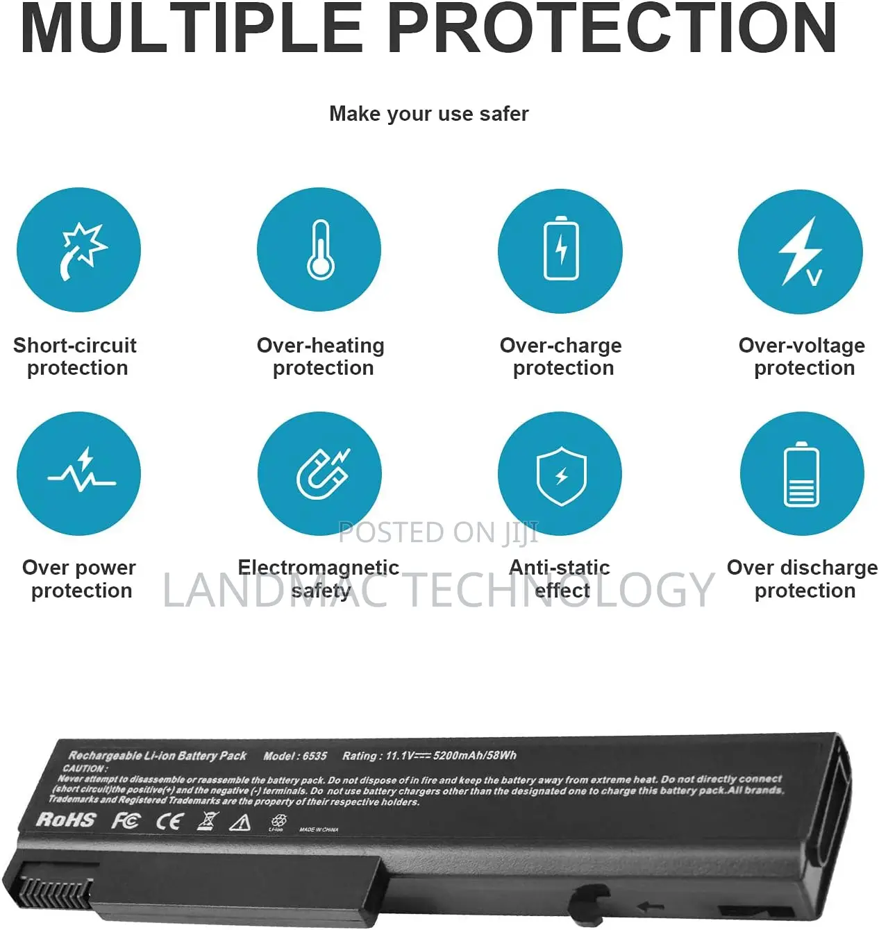 HP 6535 Laptop Battery for HP Compaq 530b, 6535b