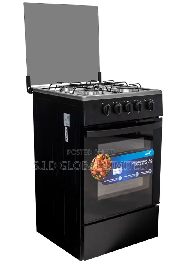 Cooktop ONMIDEA-4-BURNER-GAS-COOKER-BLACK-MIRROR