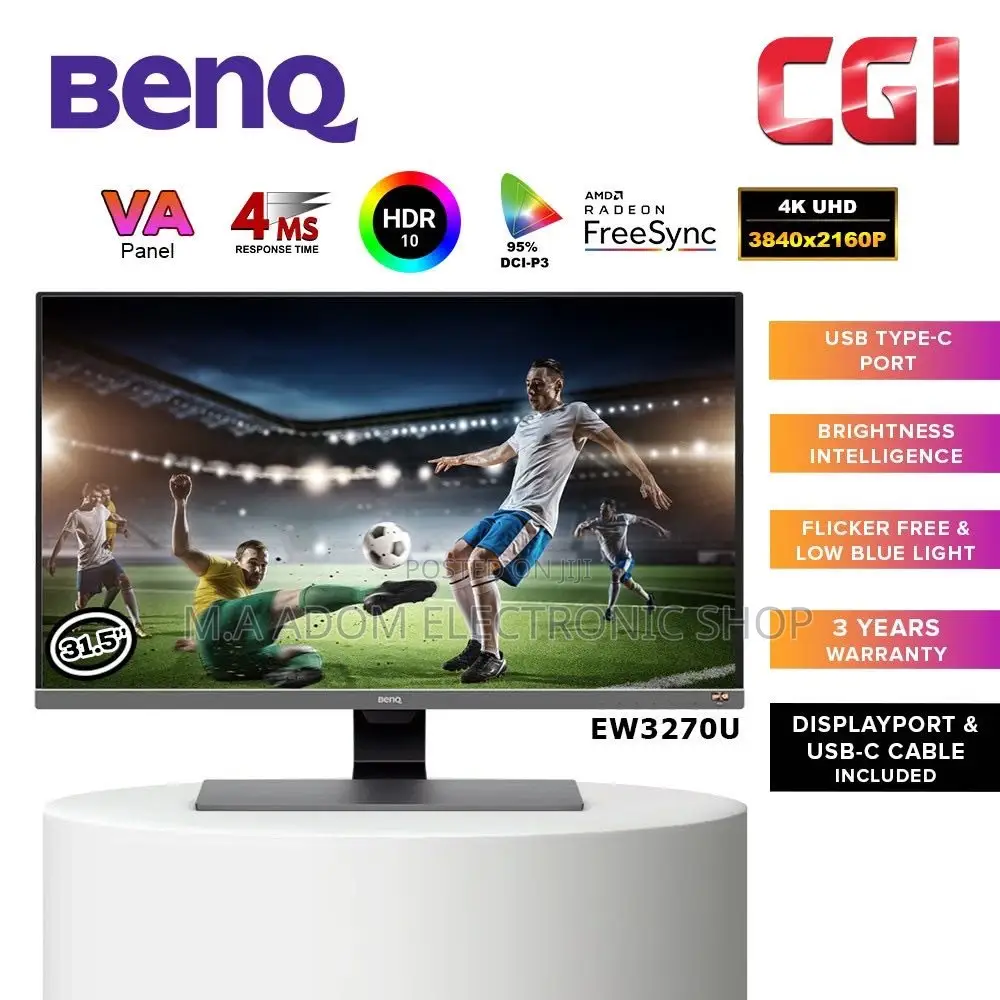 Benq UHD HDR10 Built in Speakers+ Type C Usb