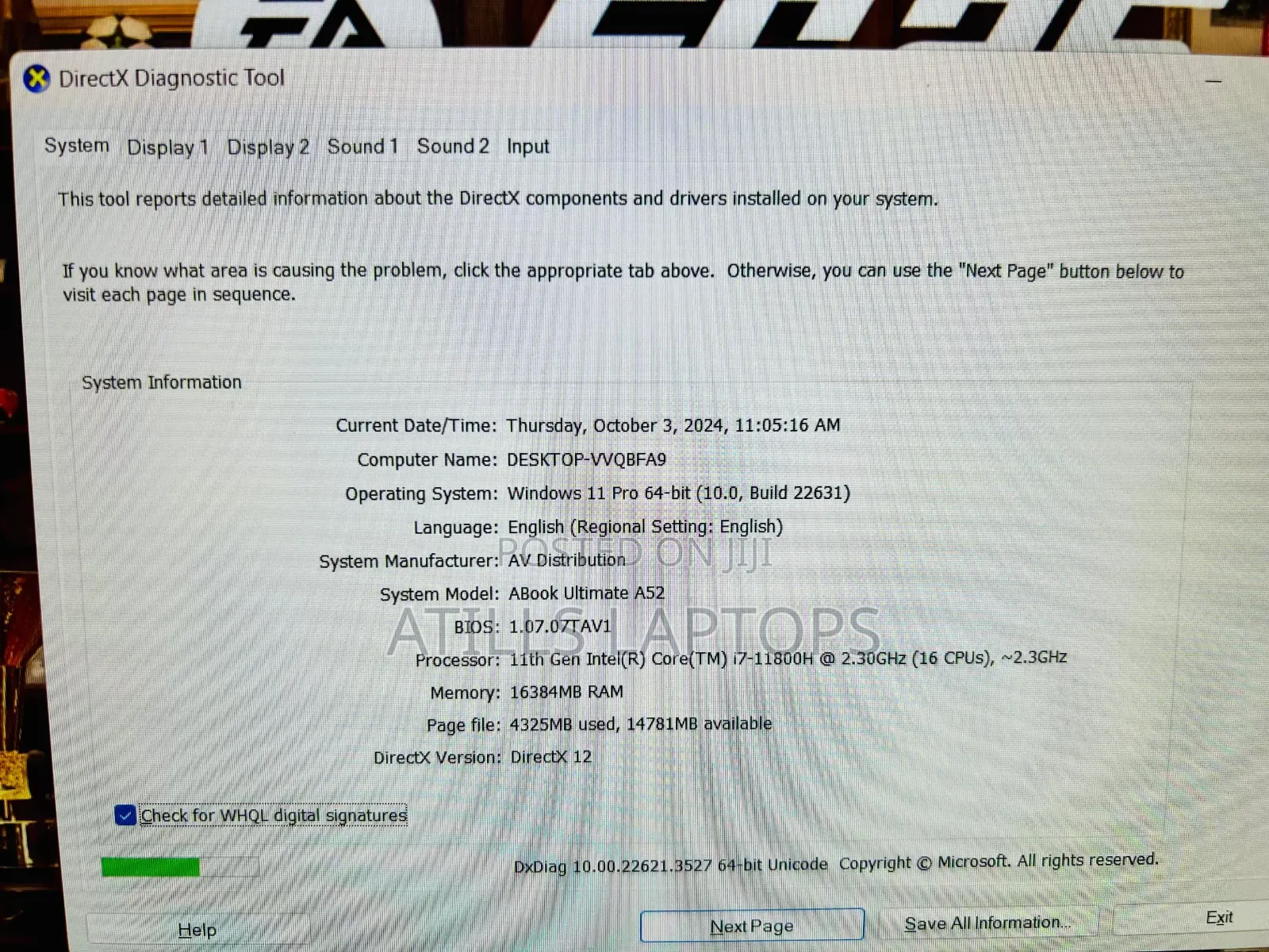 Laptop Gigabyte 16GB Intel Core I7 SSD 512GB