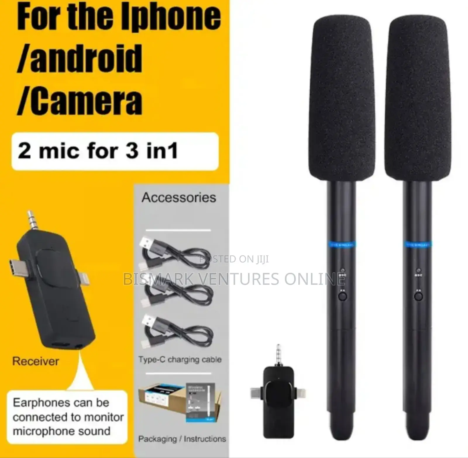 Wireless Interview Microphone for Phones and DSLR Cameras