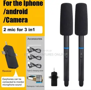 Wireless Interview Microphone for Phones and DSLR Cameras