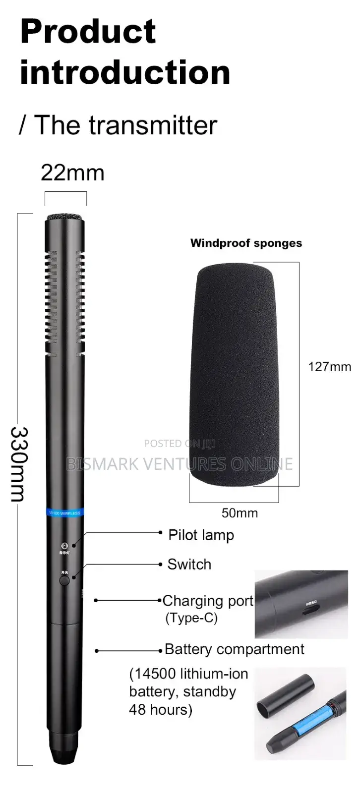 Wireless Interview Microphone for Phones and DSLR Cameras