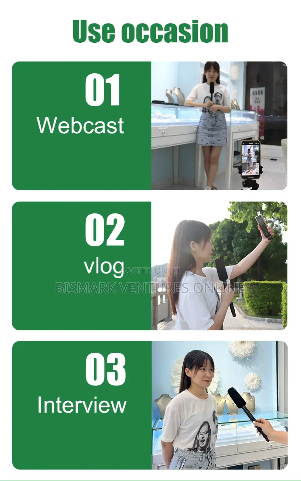 Wireless Interview Microphone for Phones and DSLR Cameras