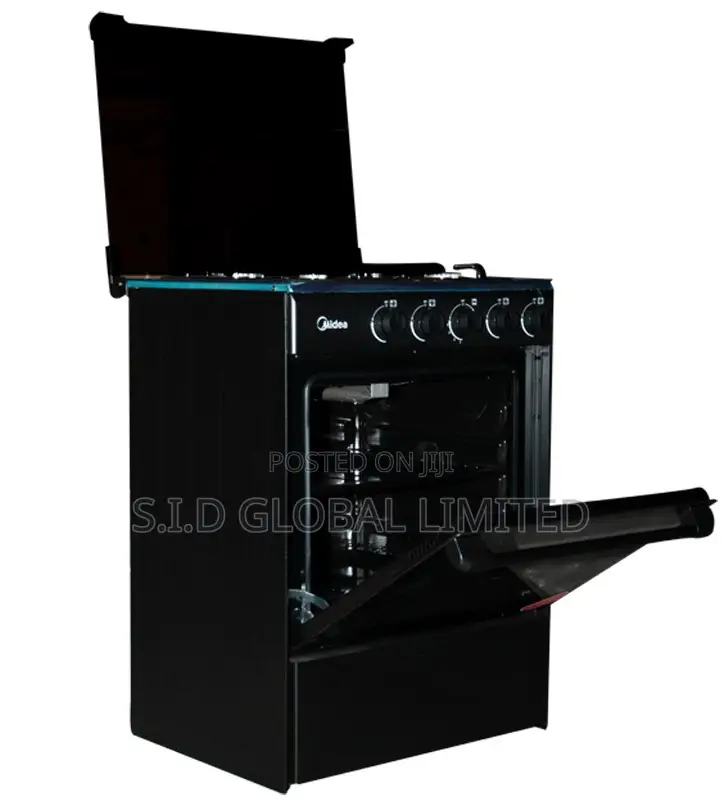 Cook With MIDEA-4 BURNER-GAS-COOKER-M-SNIPER60-BLACK