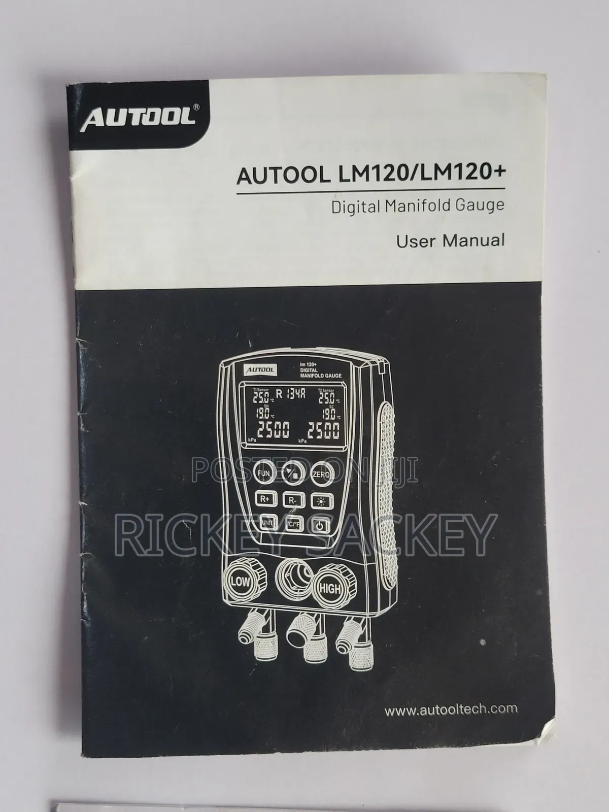 Autool Lm120+ Digital Manifold Gauge Ac Vacuum Temp Leakage