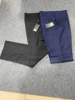 Zara Plain Official Material Trousers for Men