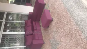 Brand New Wine Colour L Shape Sofa With a Centre Table