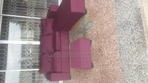 Brand New Wine Colour L Shape Sofa With a Centre Table