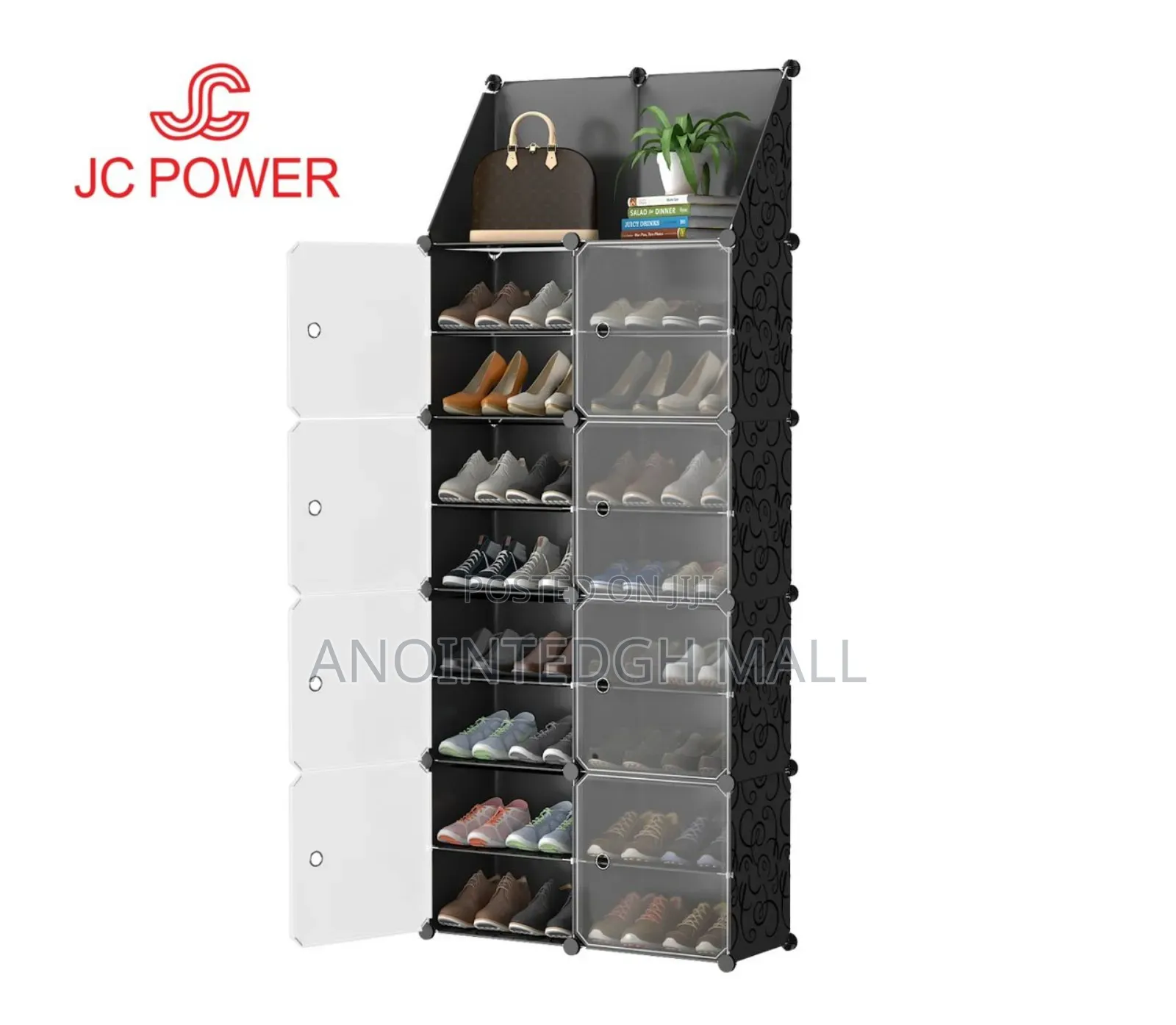 Plastic Cube Shoe Rack - Multicolor