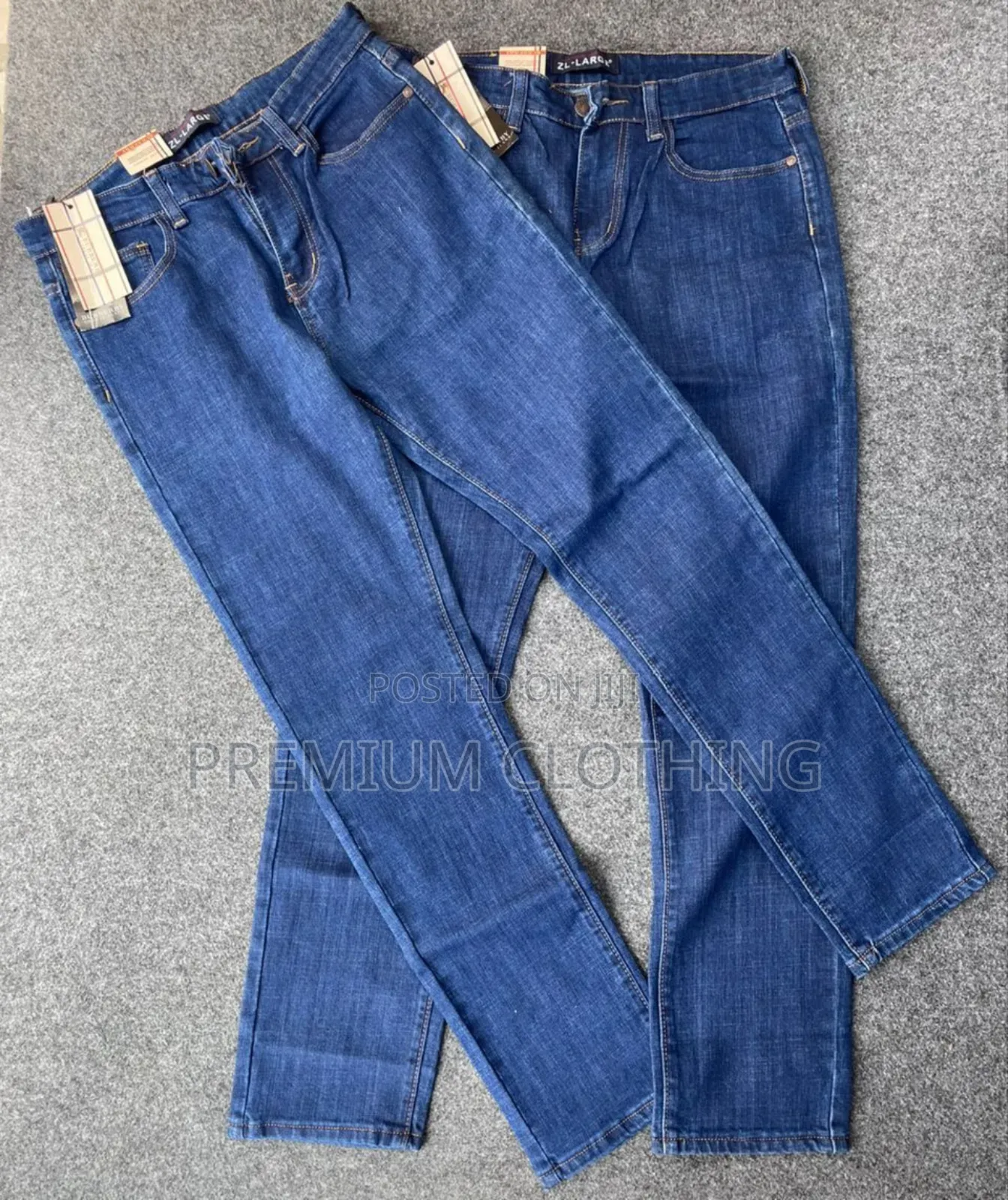 Available Jeans Trousers in Sizes for Men.
