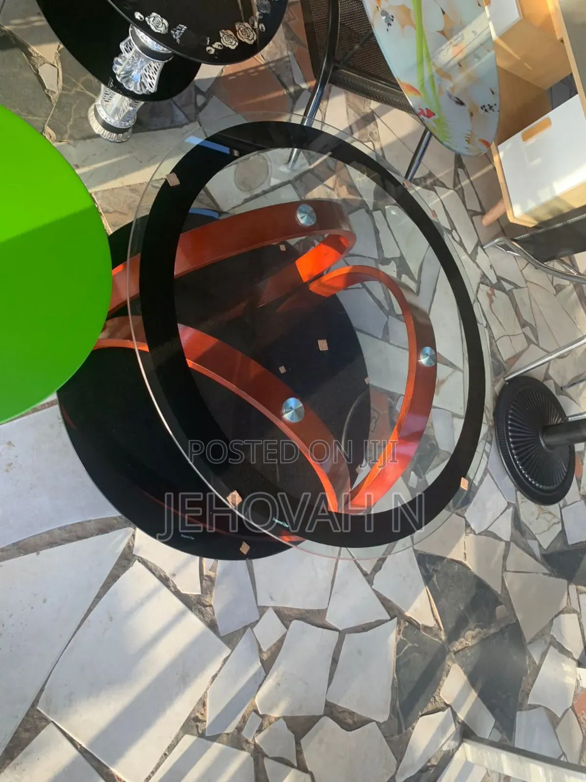 Round Glass Center Table in Accra Metropolitan Furniture, Jehovah
