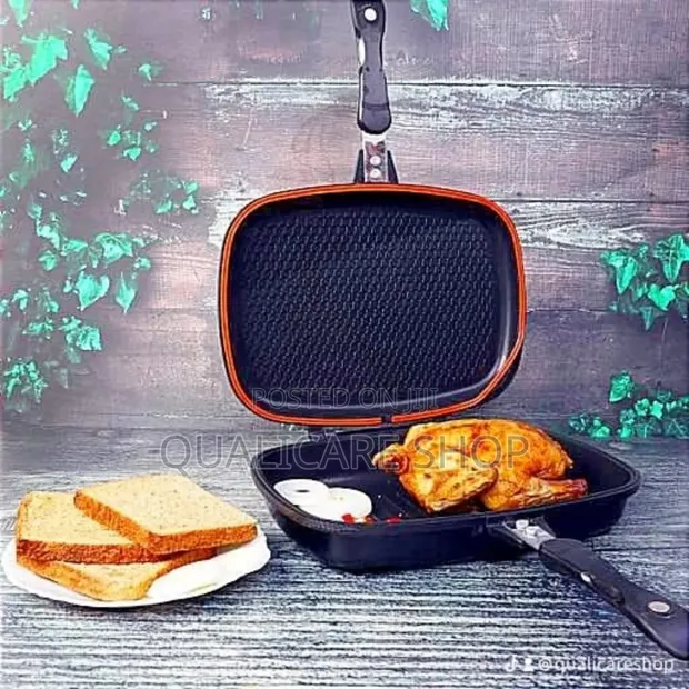 32cm Royalford Die-Casting Non-Stick Double Grill Pan in Tema