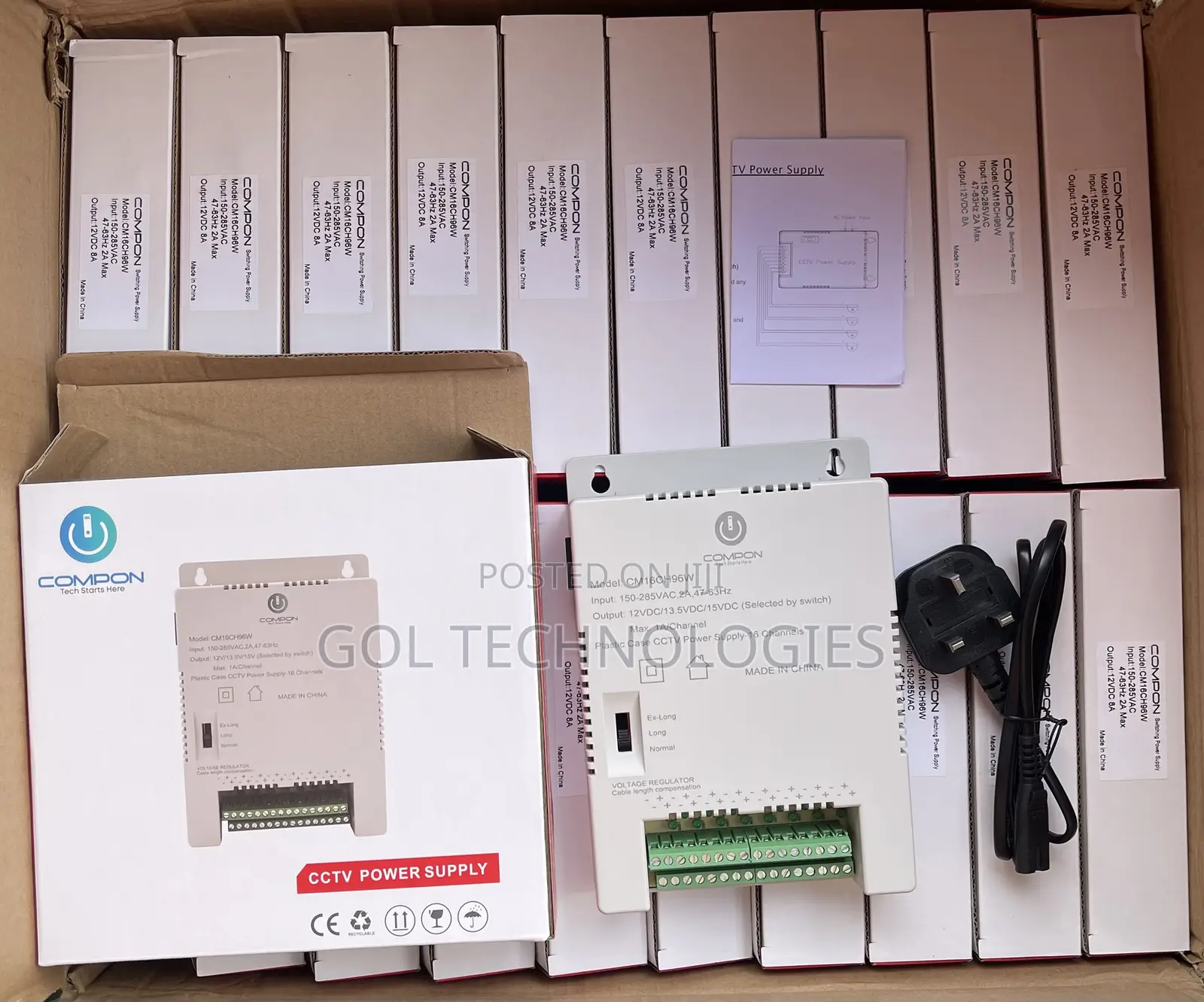 16ch Power Supply Compon CCTV Power Supply Cm16ch96w