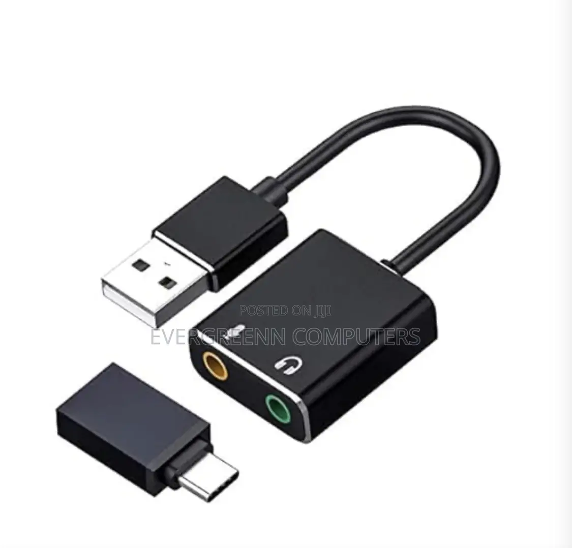 USB Sound Card With Type C Adapter