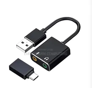 USB Sound Card With Type C Adapter