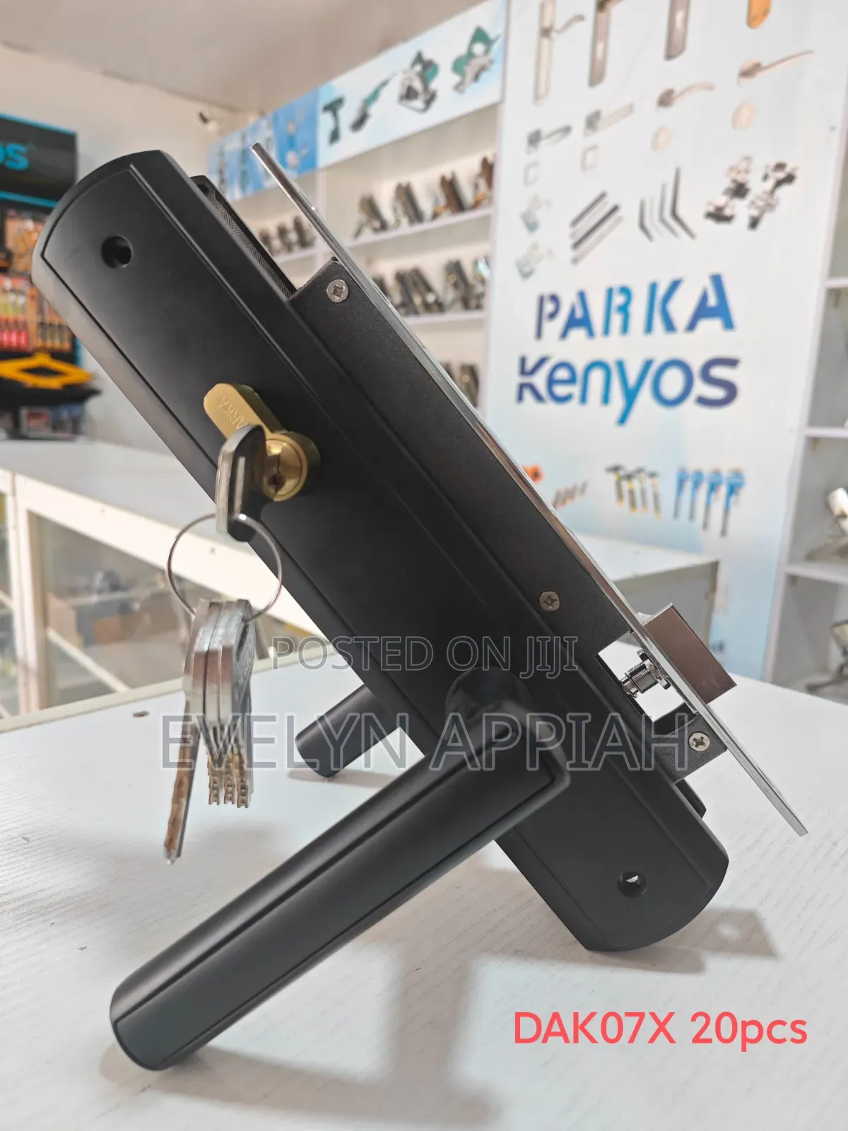 Parka Black Matt Door Lock (Heavy Duty)