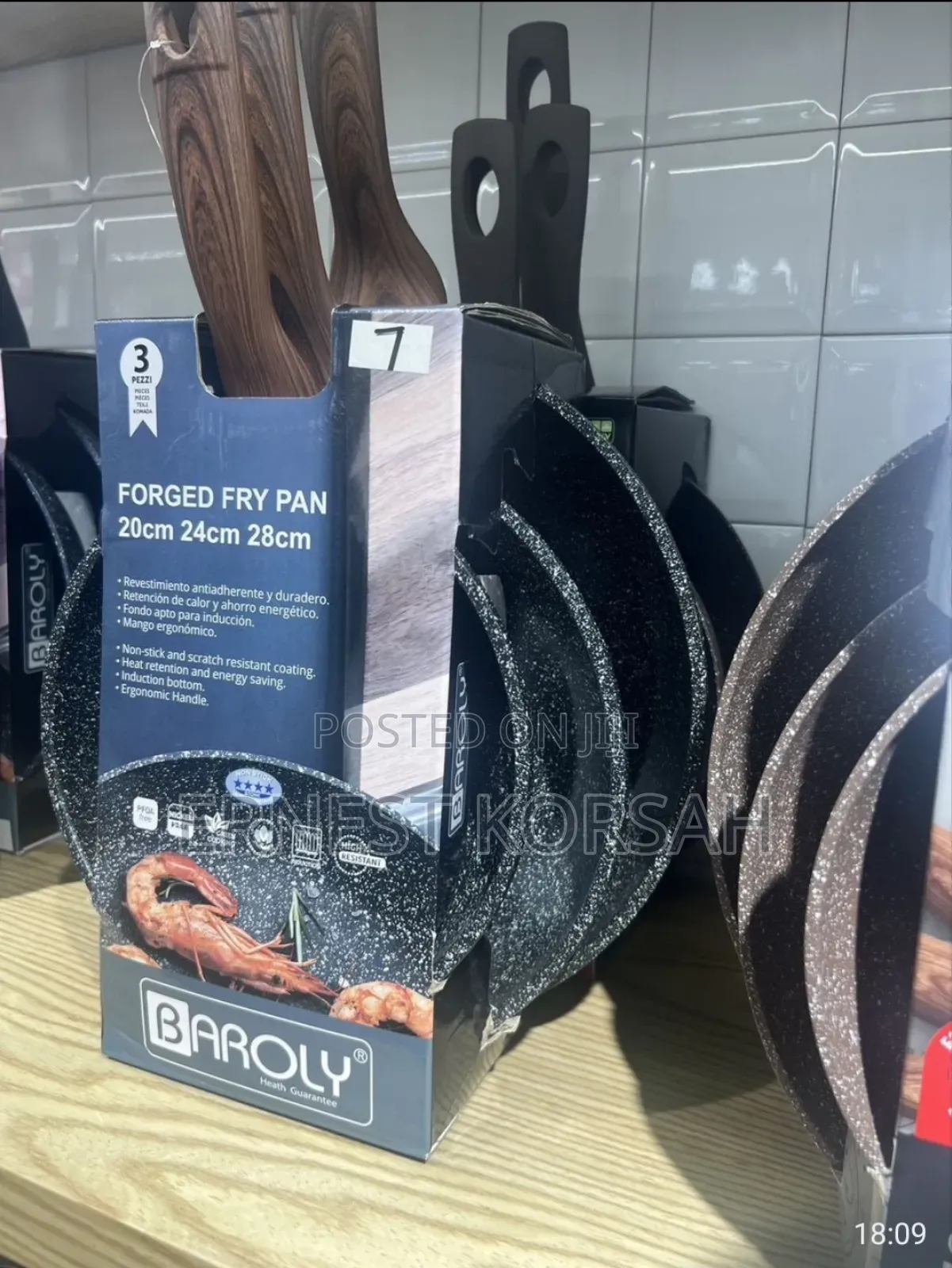 3pcs Baroley Forged Nonstick Fry Pan