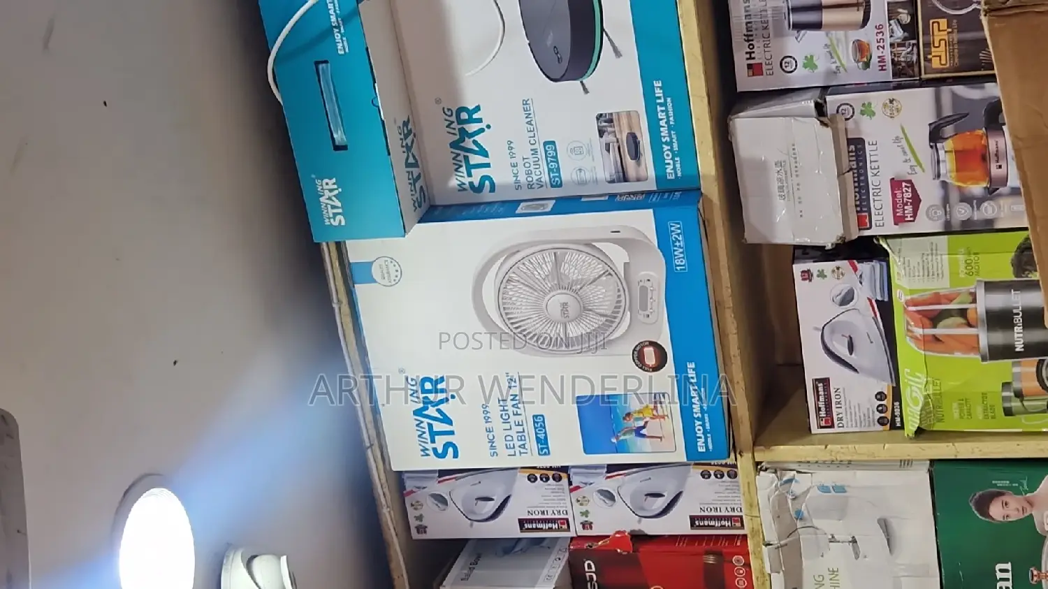 Electric Table Fan LED Light USB Charging Cable